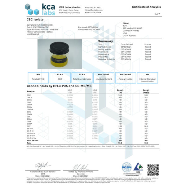 3CHI CBC Oil 1000 TINC
