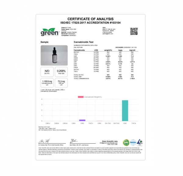 3CHI CBC Oil COA 1