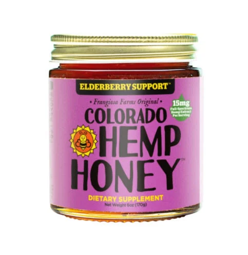 Colorado CBD Hemp Honey Jars Elderberry