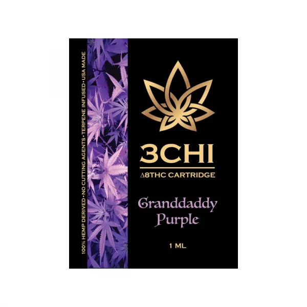 Delta 8 3CHI Cartridges Grand Daddy Purple