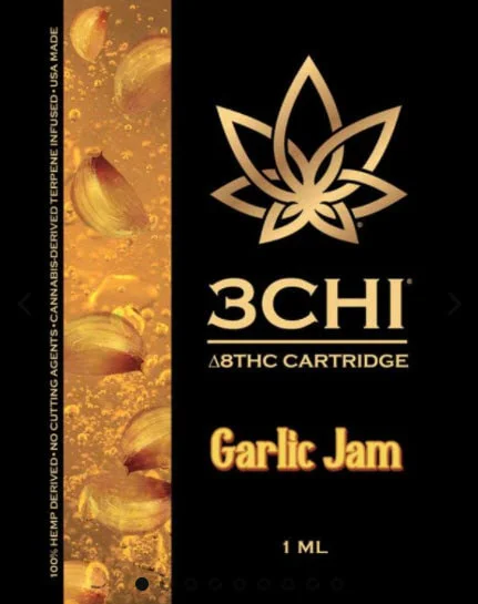 Delta 8 3CHI Cartridges Garlic Jam