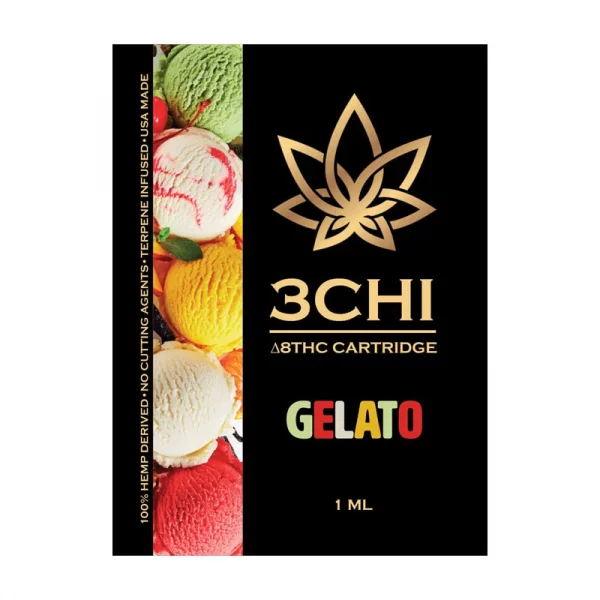 Delta 8 3CHI Cartridges Gelato