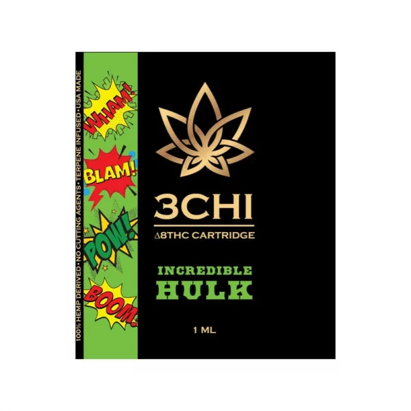 Delta 8 3CHI Cartridges Incredible Hulk