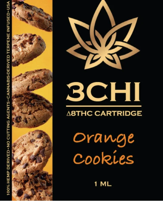 Delta 8 3CHI Cartridges Orange Cookies