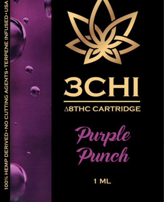 Delta 8 3CHI Cartridges Purple Punchun