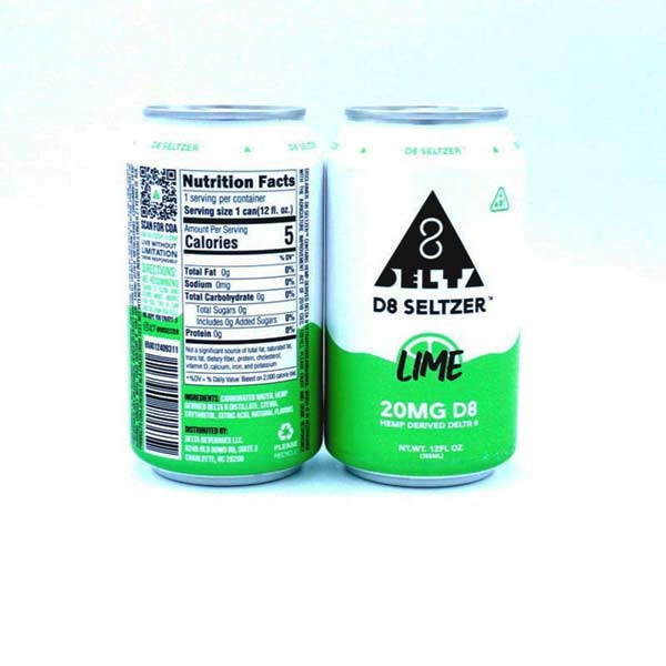 Delta 8 D8 Seltzer Lime Drink