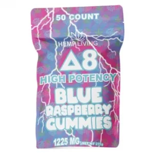 Delta 8 Hemp Living Gummy BlueRaspberry 50pk