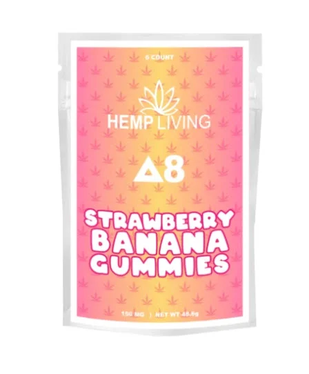 Delta 8 Hemp Living Gummy StrawBanana 6pk