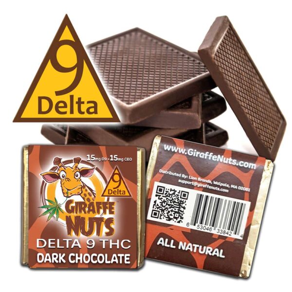 Delta 9 Giraffe Nuts Dark Chocolate Squares