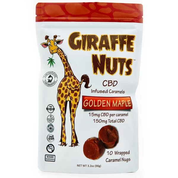 Giraffe Nuts CBD Caramels Golden Maple