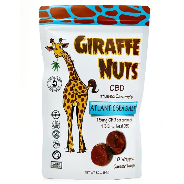 Giraffe Nuts CBD Caramels Atlantic Sea Salt