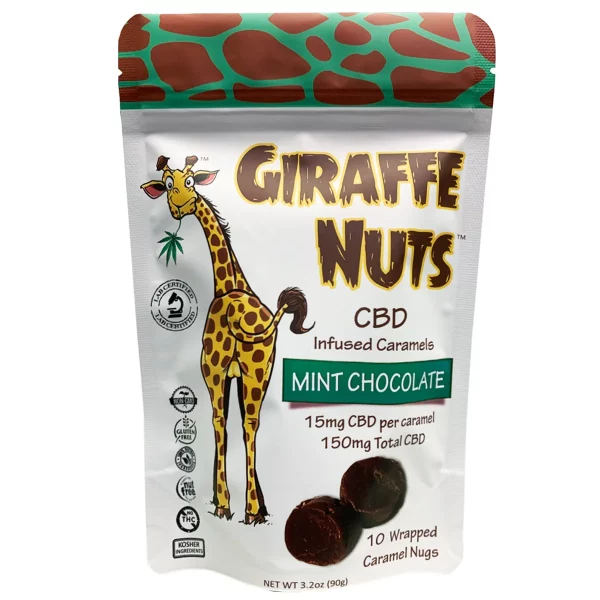Giraffe Nuts CBD Caramels Mint Chocolate