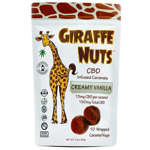 Giraffe Nuts CBD Caramels Creamy Vanilla