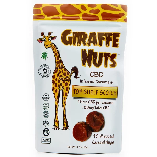 Giraffe Nuts CBD Caramels Top Shelf Scotch