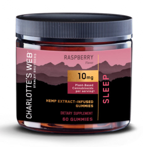 Charlottes Web Raspberry Gummy melatonin