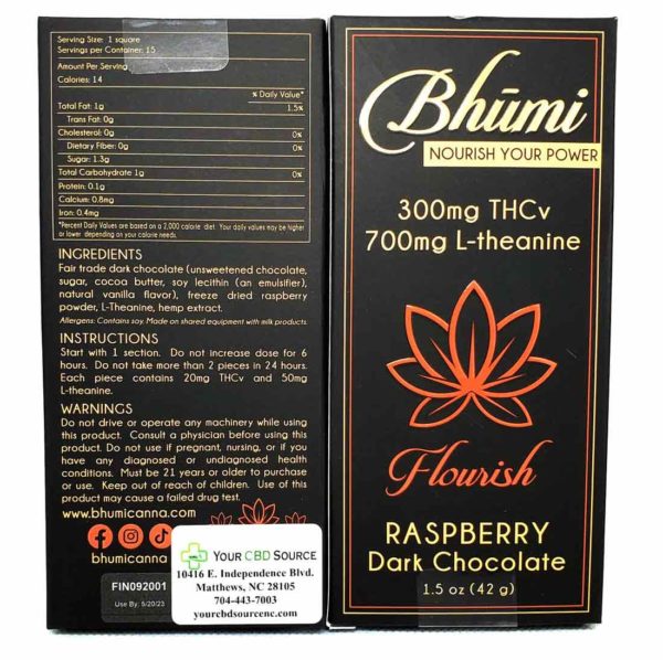 Bhumi THCv Dark Chocolate bar