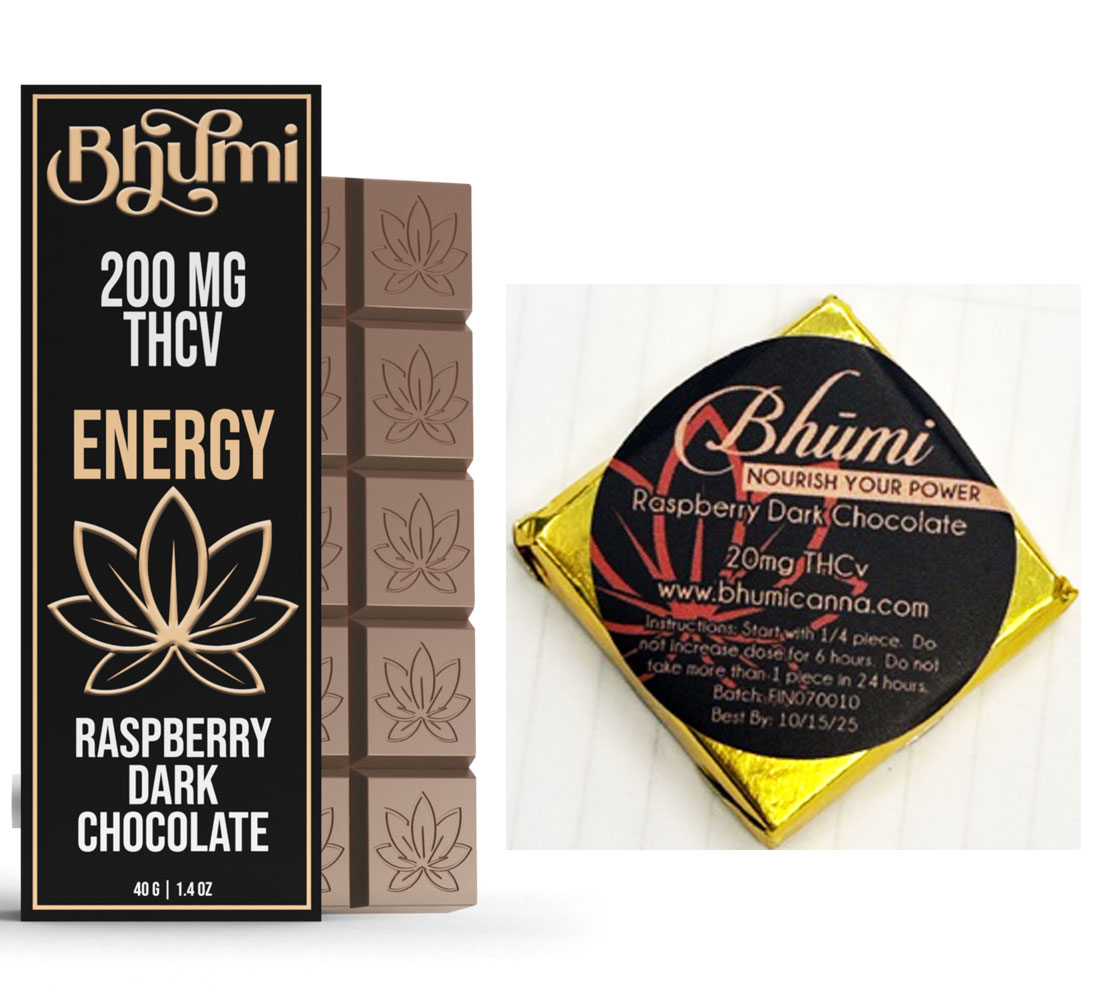 Bhumi THCv Raspberry Bar square