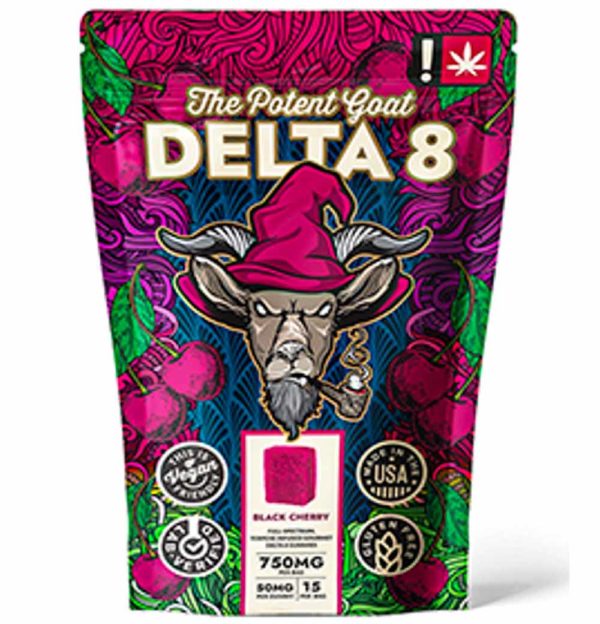 Potent Goat Delta 8 Black Cherry gummy