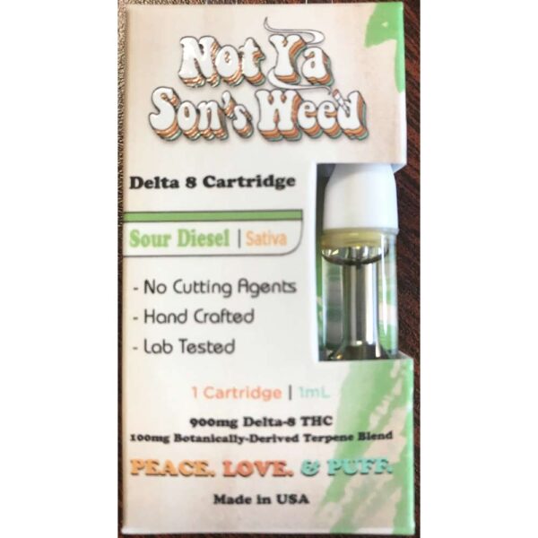 Not Ya Sons Weed vape cartridge Delta 8 Sour Diesel