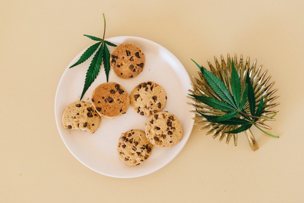 CBD cookies on a plate