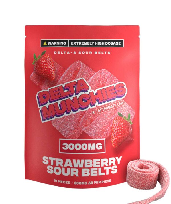 Delta Munch Sour Strawberry 3000mg