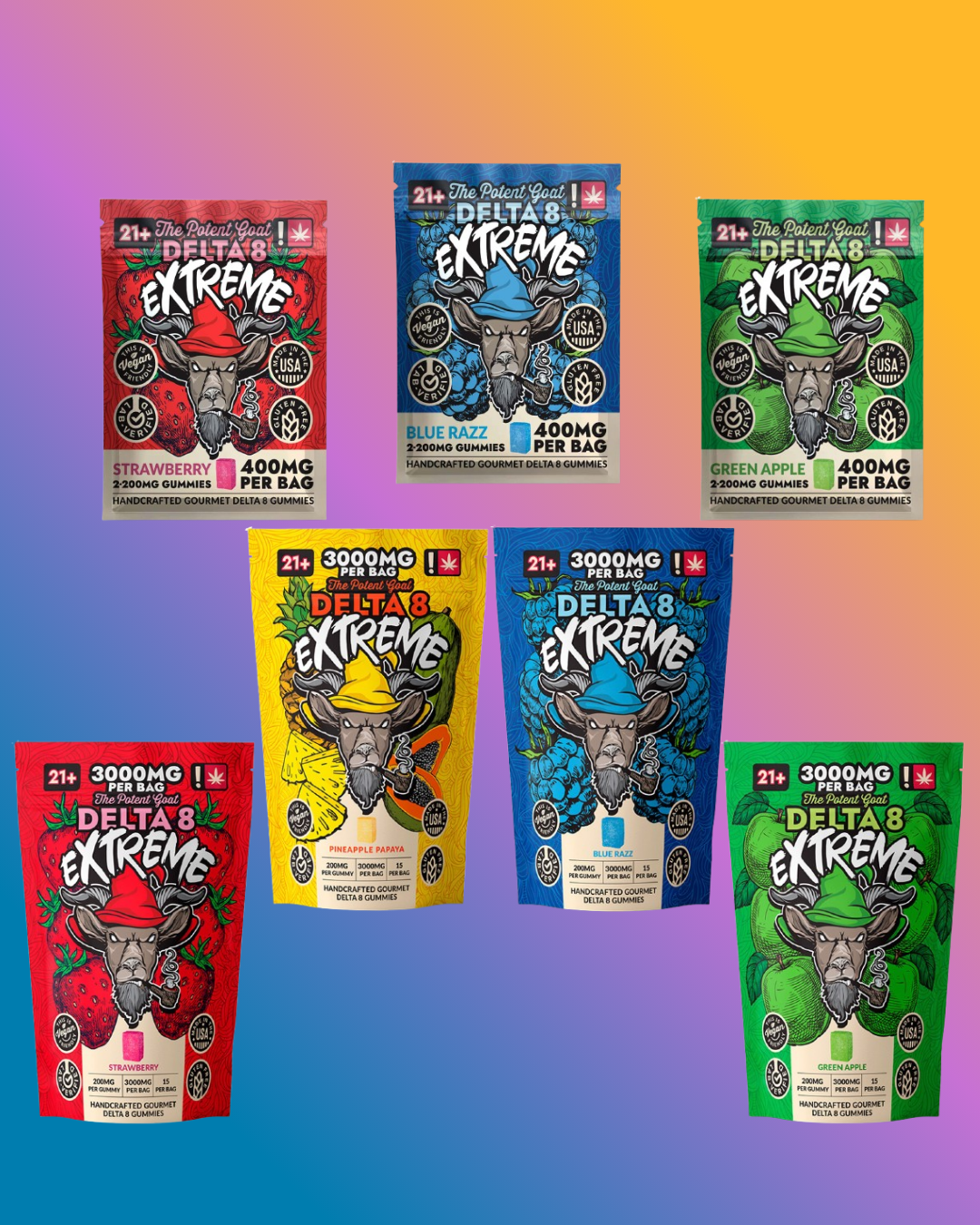 The Potent Goat Extreme Delta 8 Gummies