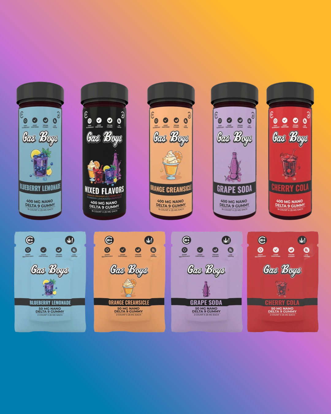 Gasboys Delta 9 Nano gummies