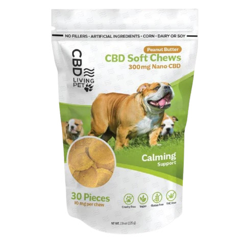 CBD Living Dog Chews Calming Peanut Butter