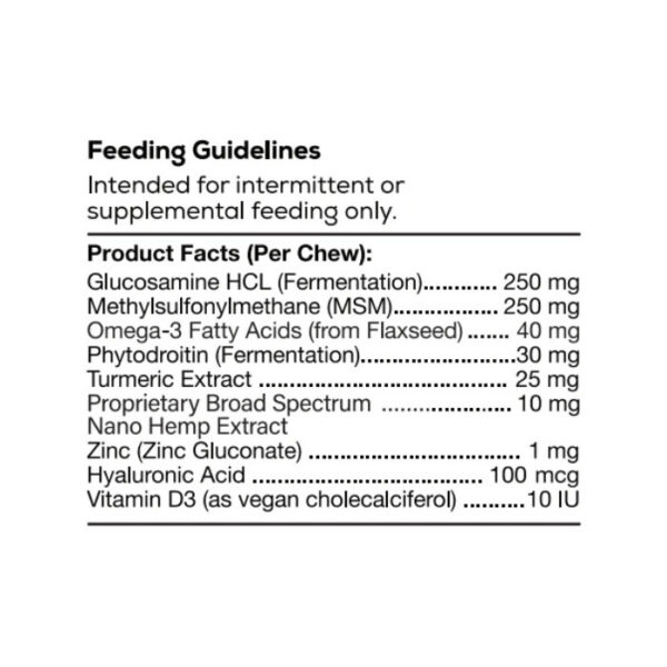 CBD Living Dog Chews Mobility Bacon_supplement