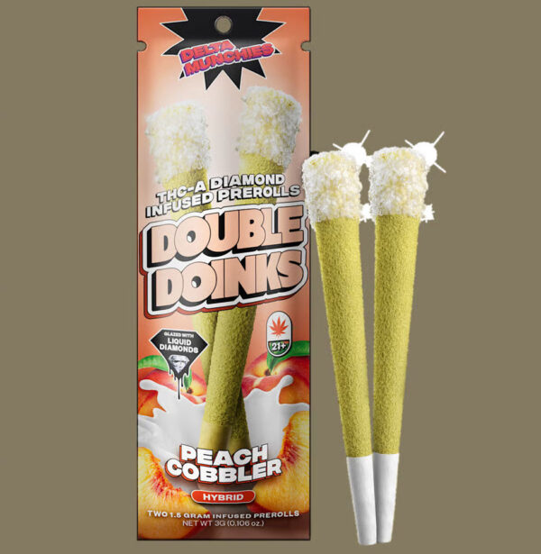 Delta Munchies THCA Double Doink preroll - Peach Cobbler