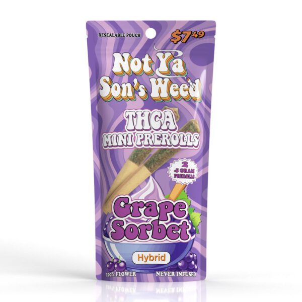 THCa Mini Prerolls - Ice Grape Sorbet