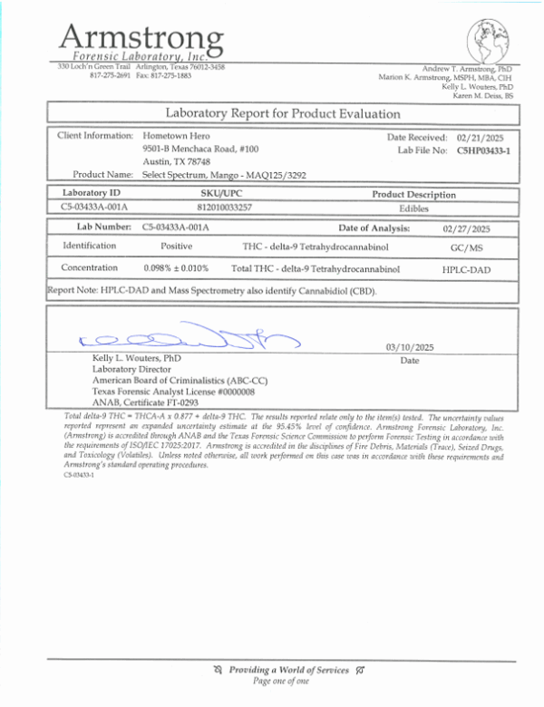 Hometown hero Pineapple Balance COA