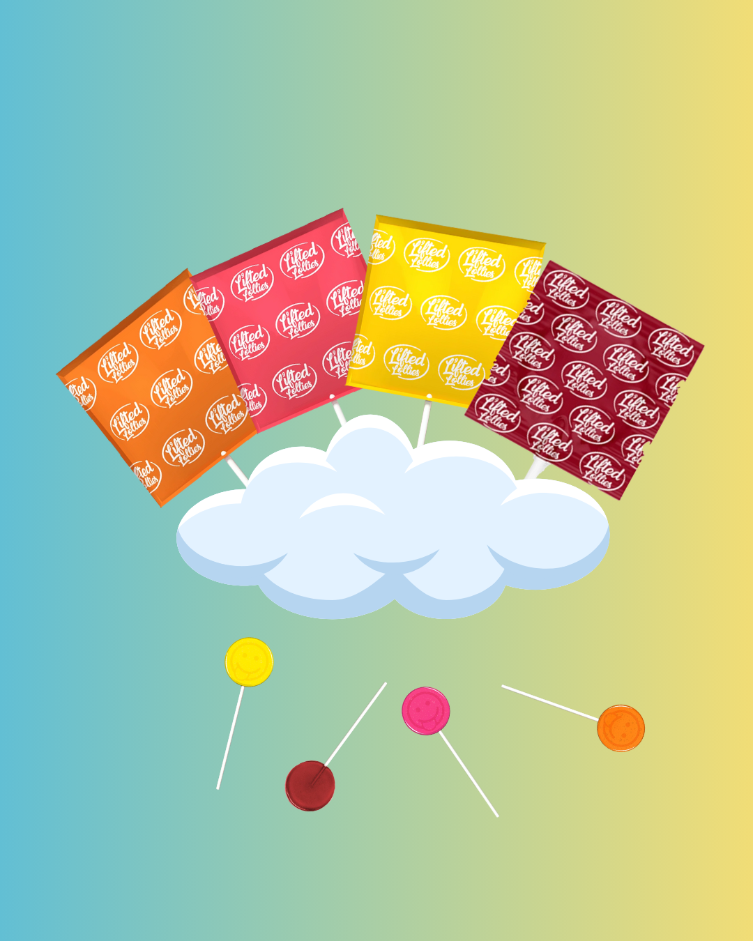 LIFTED LOLLIES | CBD:D9 THC LOLLIPOPS | 30MG