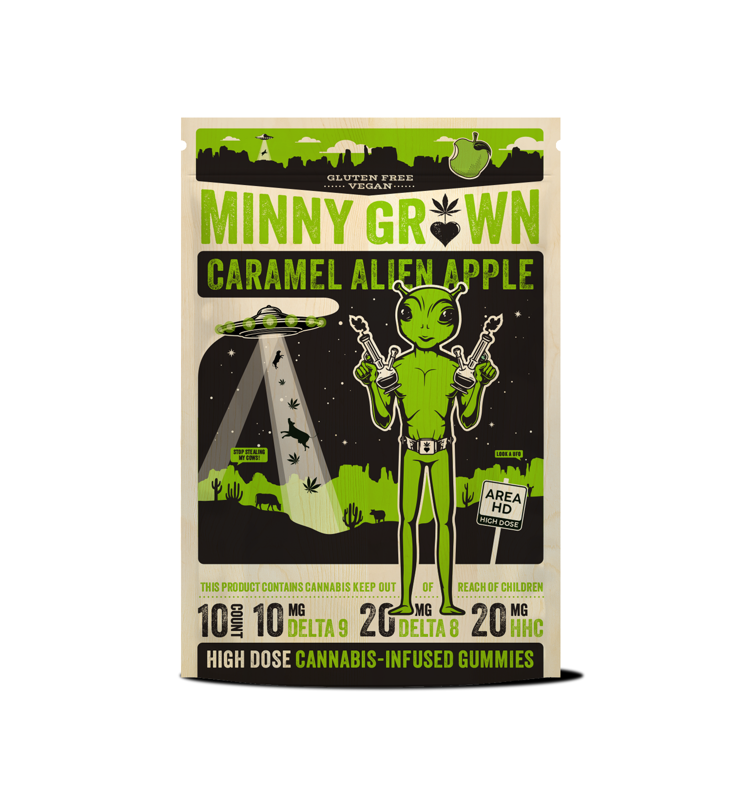 Minny Grown Caramel Alien Apple