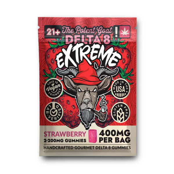 the potent goat delta8 200mg extreme strawberry 2 pack