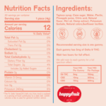 Peaceful Pineapple Gummies Nutrition Facts Ingredients